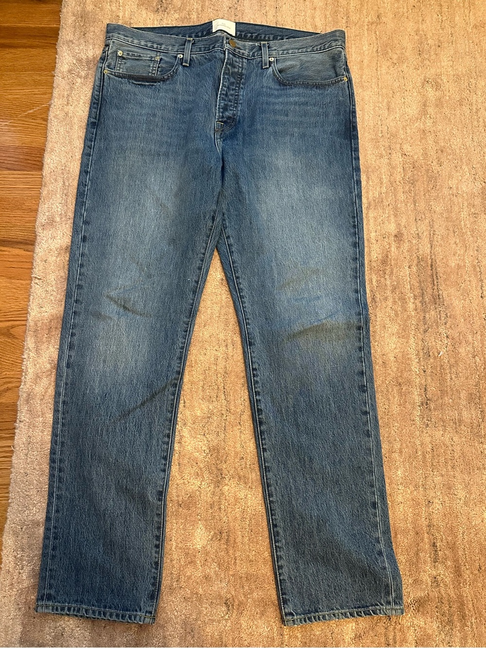 Sid Mashburn Classic Men's Blue Straight-Leg Jeans 38/32
